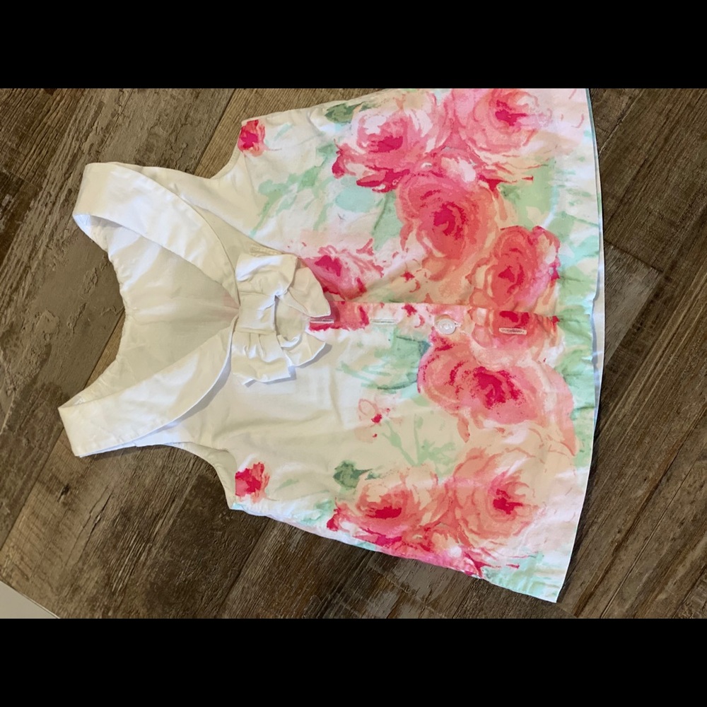 Floral dressy little girl blouse